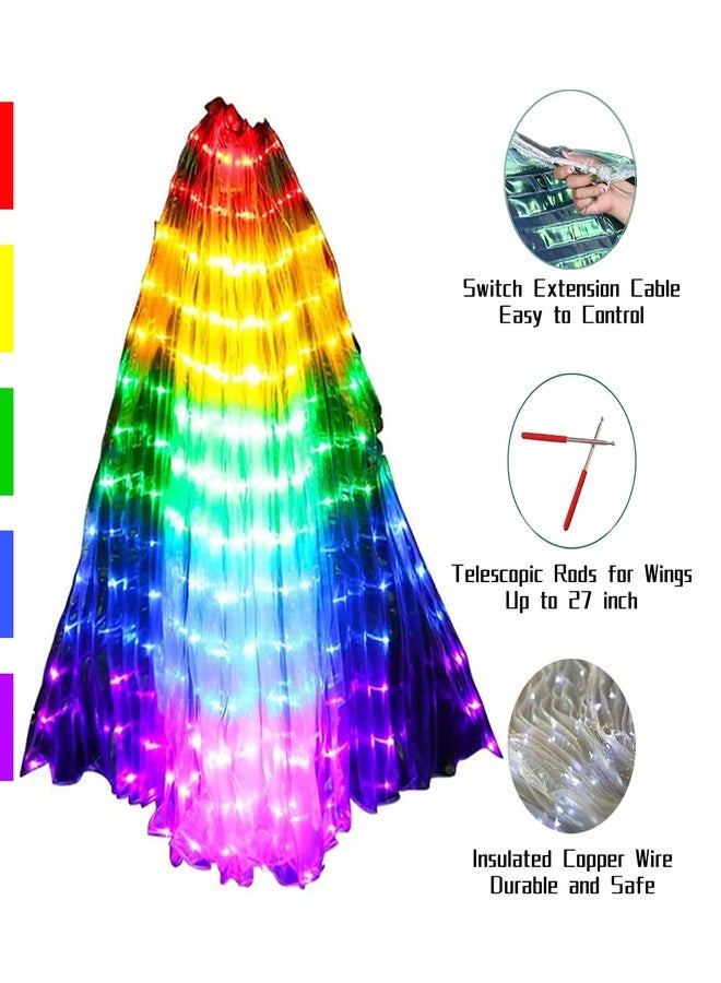 ZFBIRD LED Butterfly Wings Light Up Fairy Wings Luminous Butterfly Costumes for Halloween, Christmas and Belly Dance - Image 3